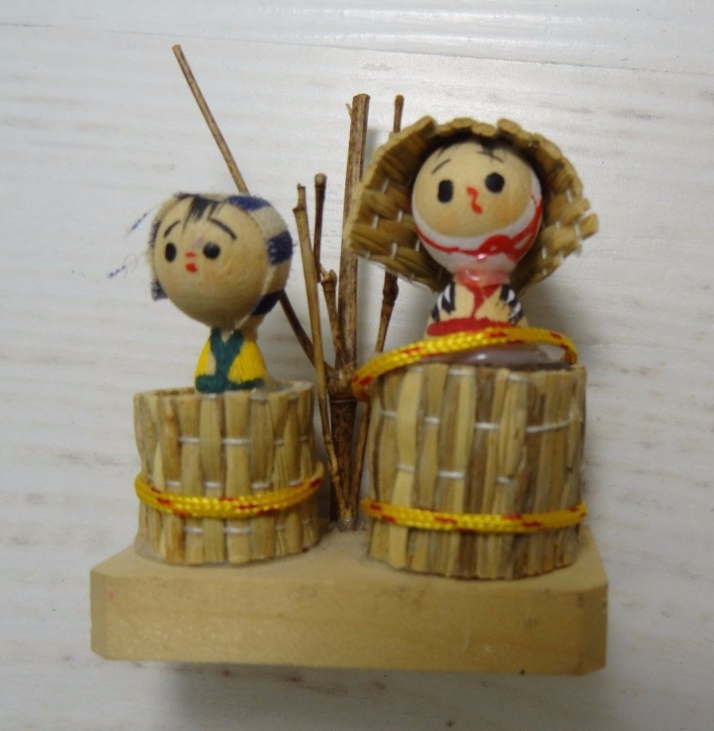 Vintage Wooden Figurine Ornament Japan | eBay