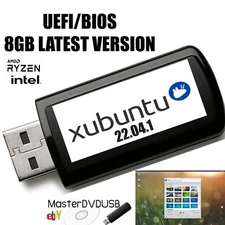 Xubuntu 22.04.1 Live - Installer 8GB BIOS/UEFI Fast Install Latest Version USA