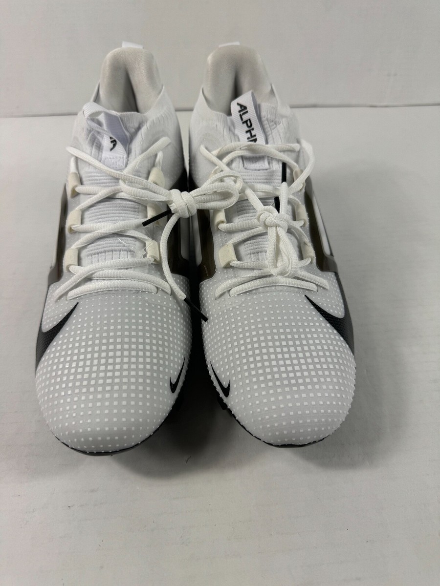 Nike Alpha Menace 4 Elite TB Football Cleats White/Black FZ7701-101 Men SZ 11.5 Nike Alpha Menace Elite 4 - White/Black - Size - 12 FZ7701  main image 4