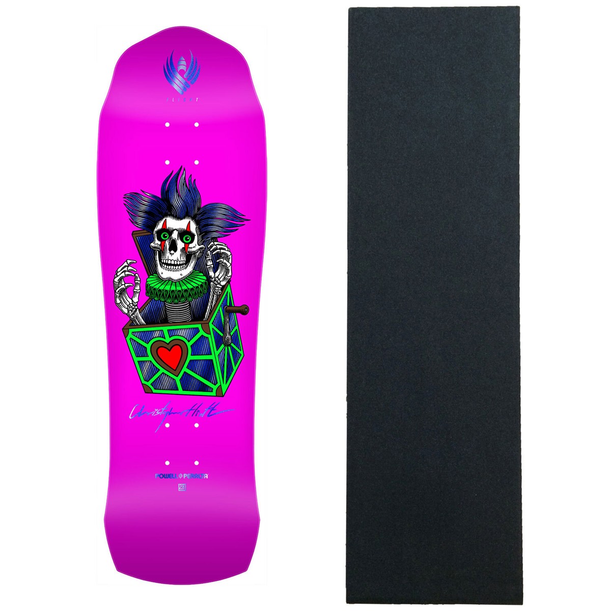 Powell Peralta Skateboard Deck Flight Chris Hiett Skull 9.5