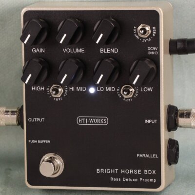 HTJ-WORKS BRIGHT HORSE BDX -Bass Deluxe Preamp- Champagne Silver