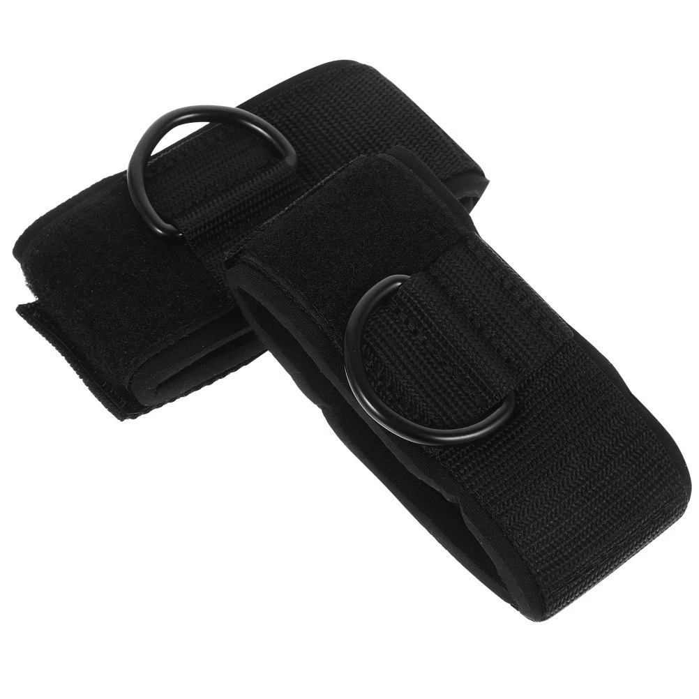 2Pcs Black Ankle Protection Bands Reusable Fitness Straps for Cable Machines
