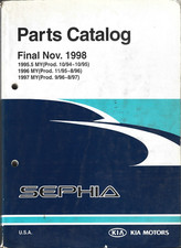 1998 Kia Sephia Parts Catalog Final November 1998