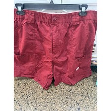 AFTCO M01 Traditional Fishing Shorts Mens 42 Burgundy Maroon 6 Inch Inseam