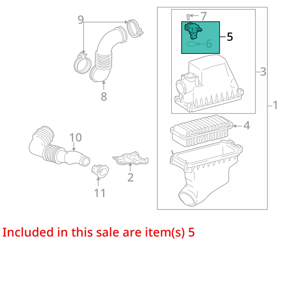 Medidor de flujo de aire másico Scion xB 2006 sensor MAF OEM 111 k millas - LKQ361516728 Foto 4 de 4