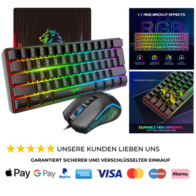 Gaming Tastatur Maus Set 60 Kompakt RGB 61 Tasten 7