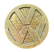 1970 VW Brass Belt Buckle Solid Brass Volkswagen - Vintage L5
