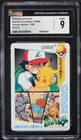 1999 Pokemon Japanese Bandai Carddass Anime Pt. 5 Pikachu & Ash #166 CGC 9 MINT