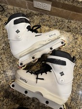 USD Sway Team IV Aggressive Inline Skates White Powerslide Mens Size 10 10.5
