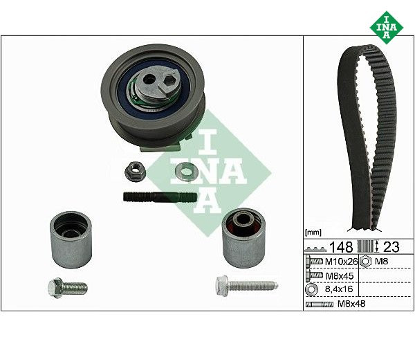 Zahnriemensatz Ina 530044510 FüR Audi A3 A3 Sportback A4 Tt-image