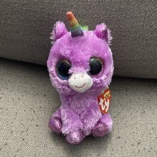 Ty Beanie Boos Rosette The Unicorn 6" 15cm MWMT with Multi-colored Eyes