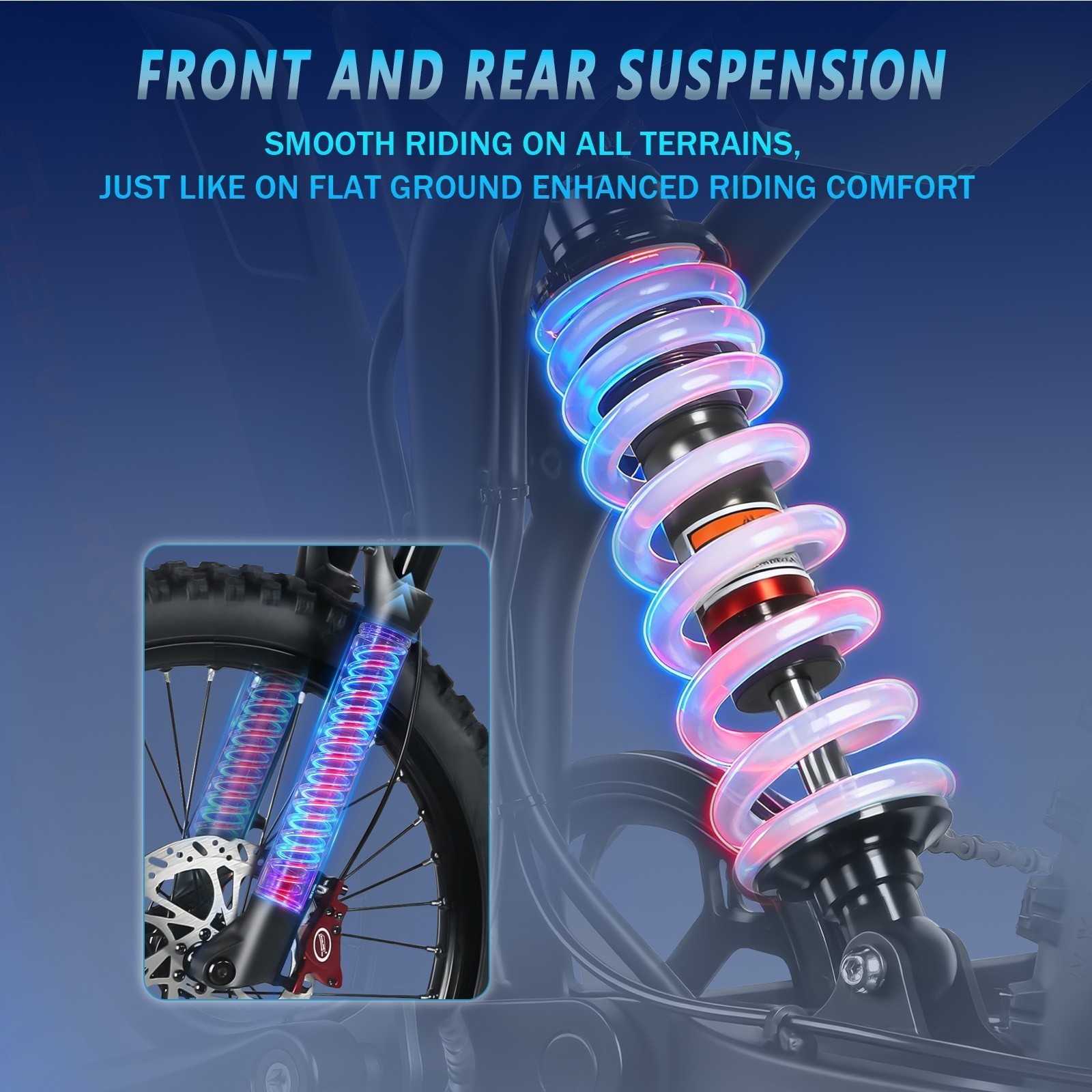 6000W Electric Dirt Bike E-Motorcycles 60V 32Ah 20" E-MoutainBike w/NFC 45MPH US