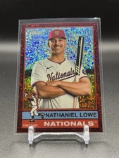 #485 Nathaniel Lowe Chrome Maroon Sparkle Refractor SP - 2025 Topps Heritage
