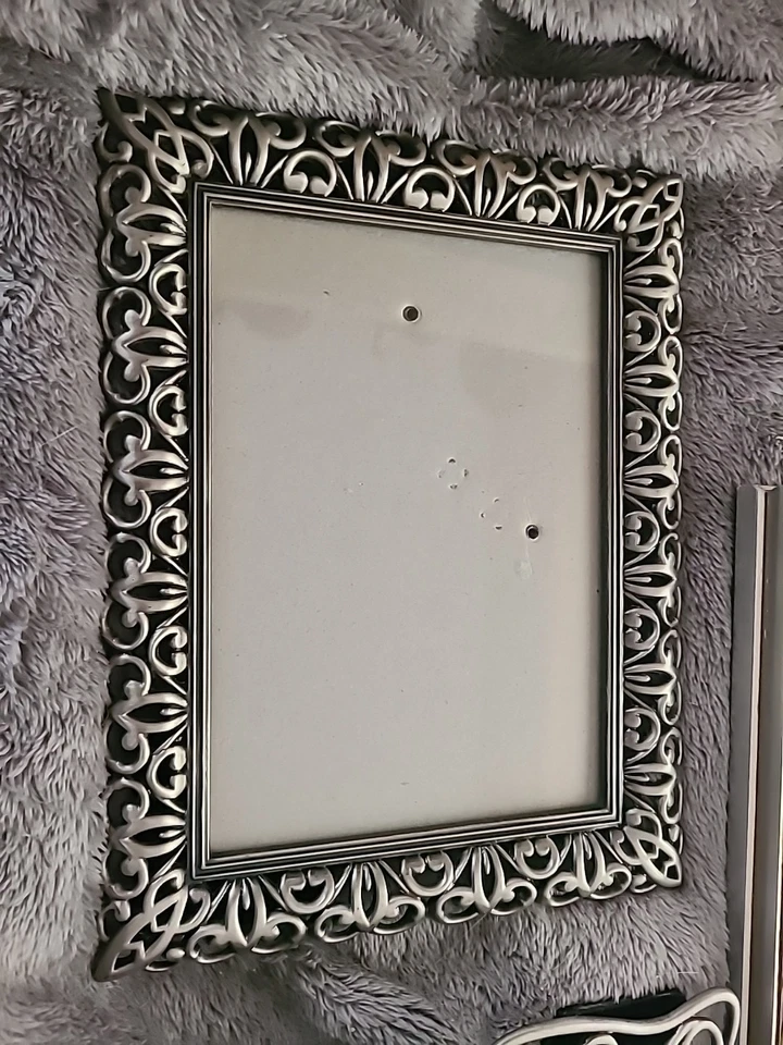 Pewter 5x7 Picture Frames 2 Metal 1 Wood - Image 2 of 4