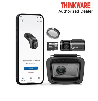 Thinkware U3000 Pro Dual Dash Cam 4K UHD Front & 2K QHD Rear Camera