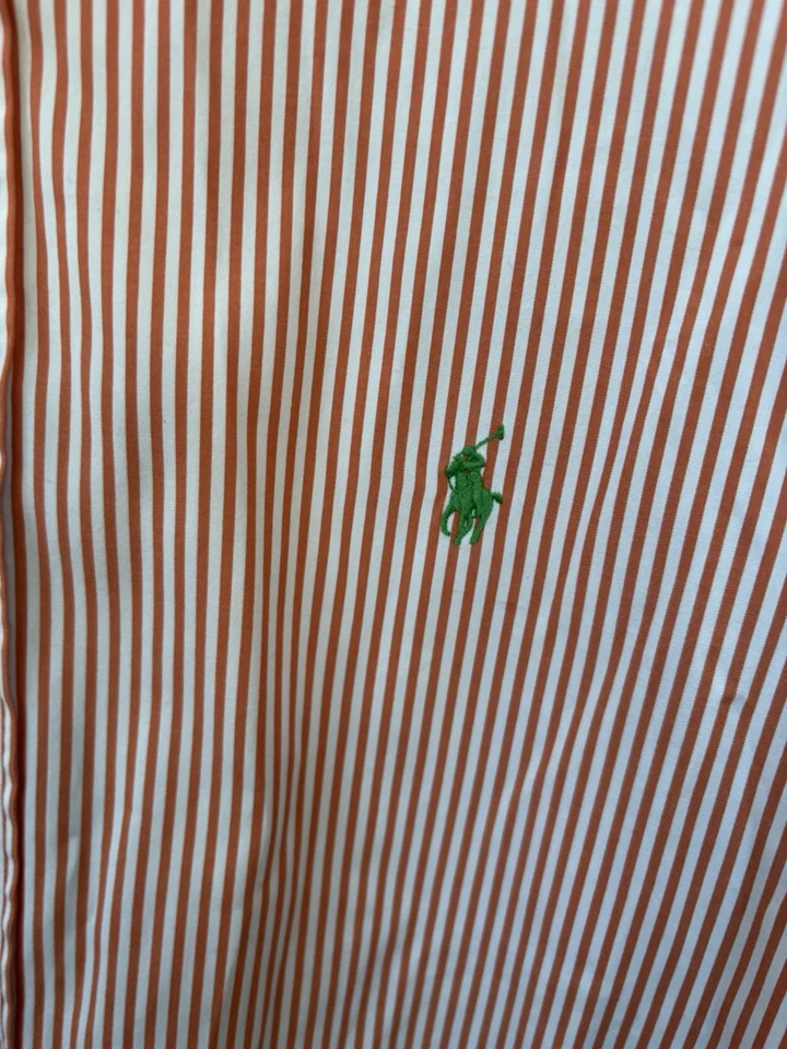 Ralph Lauren Orange Striped Shirt Size XXL Mens Long Sleeve - Image 4 of 4