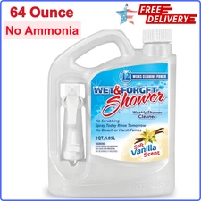 Wet & Forget Shower Cleaner Requires No Scrubbing, Vanilla, 64 Ounce (Pack of 1)
