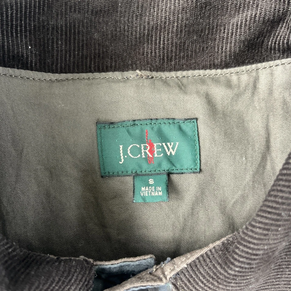 J.Crew Waxed Plaid 1983 Barn Jacket Coat Small S Green Blue Brown Cotton Lined - Image 4 of 4