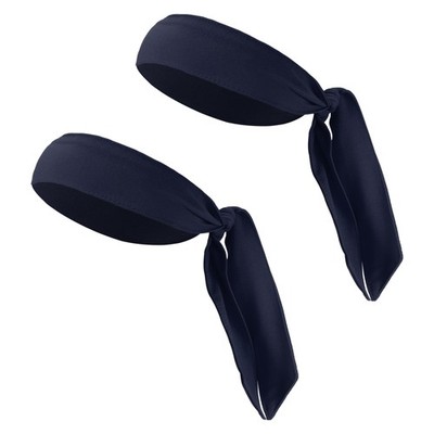 2 Pcs Adjustable Soft Sport Headband, Sweat Wicking Gym Tennis Tie Sweatband #2