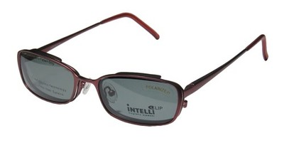 NEW ELITE EYEWEAR 733 EYEWEAR 51-17-135 SUNGLASS CLIP-ONS UNISEX OVAL RED MAROON