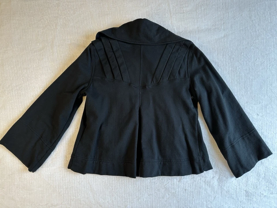 Chaqueta de mujer Mike and Chris frente abierto talla mediana negra bolsillos botones algodón Foto 2 de 4