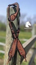 Handmade Tooled Leather Western Horse Tack Set: Adjustable Tack Set