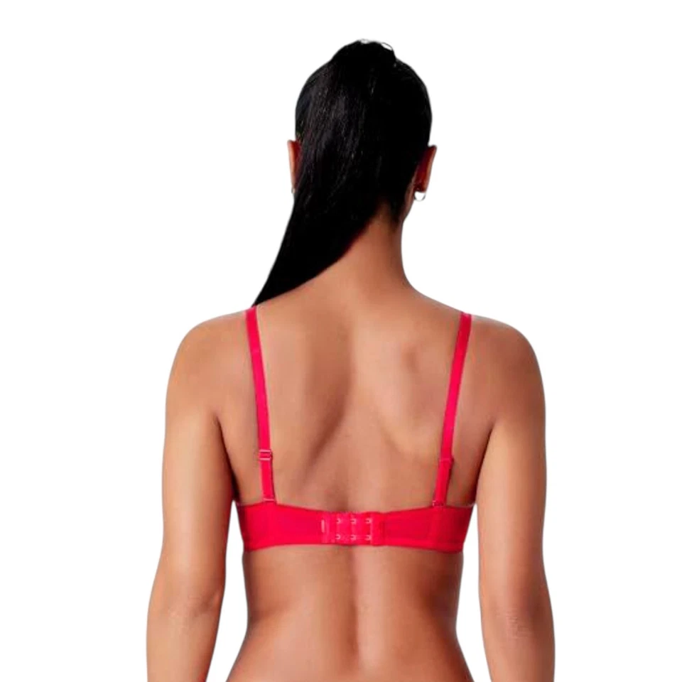 Gossard Glossies Lace Bra Chilli Red Sheer Unlined Underwire 32G - Image 3 of 4