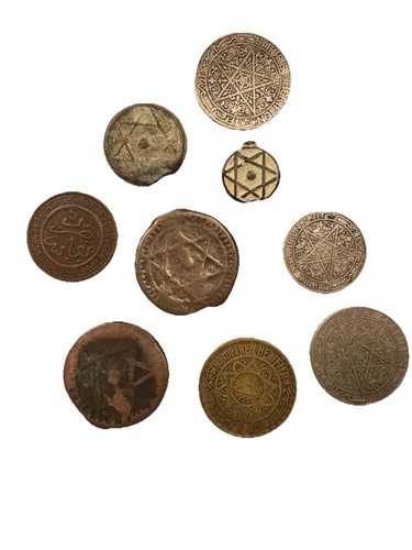 Morocco Lot Of 9 Coins 1800-1941