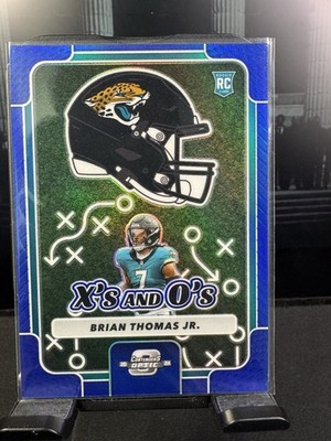 2024 Panini Contenders Optic - XS and Os Brian Thomas Jr. #XO-BTJ Blue Prizm /99