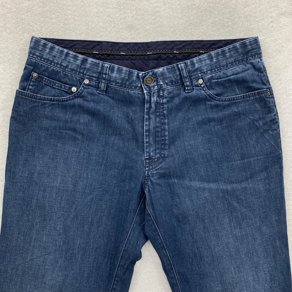 Brioni Jeans Mens 36x22 Blue Meribel Regular Five Pocket Made in Italy Stretch - Image 2 of 4