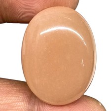 56 Cts Natural Peach Moonstone 30x23mm Oval Pendant Size Loose Cabochon Gemstone