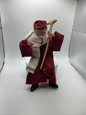 VTG TINY TIM ? HOMEMADE CHRISTMAS ORNAMENT LARGE SEE ALL