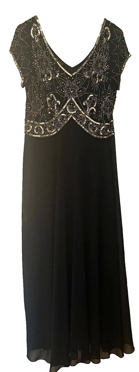 j kara black beaded dress JKara Ball Gowns Plus Size Dresses for Women for sale Item:Arm Warmers Coast Dress in Night or chic JKARA has hips_36.5