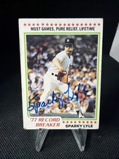 SPARKY LYLE 1978 Topps #2 Autographed SIGNED Card NEW YORK YANKEES