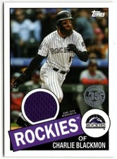 2020 Topps Baseball 1985 Topps Relic Charlie Blackmon JERSEY ROCKIES