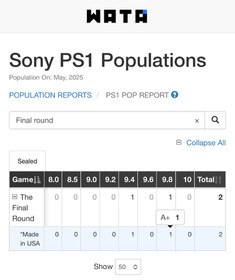 9.8 A+ TOP POP The Final Round Golf Sony PlayStation 1 PS1 WATA GRADED VGA CGC
