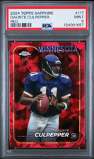 2024 Topps Chrome Sapphire Daunte Culpepper #117 RED /5 VIKINGS LEGEND 🏈 PSA 9