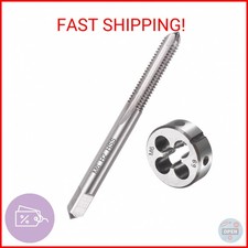 Saipe M6 X 1.0 Metric Tap and Die Set M6 X 1mm HSS Straight Fluted Machine Threa