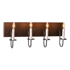 Irvins Country Tinware 4-Light Vanity Light in Rustic Black