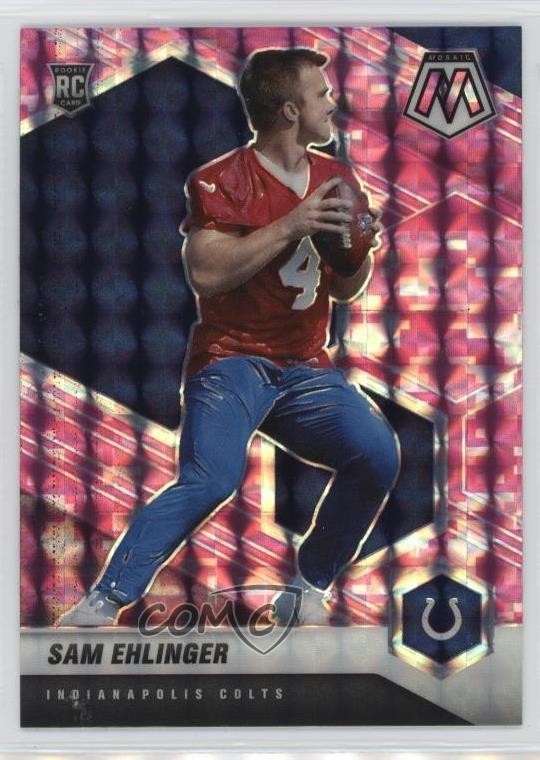 2021 Panini Mosaic Rookies Pink Camo Mosaic Prizm Sam Ehlinger #372 8d4
