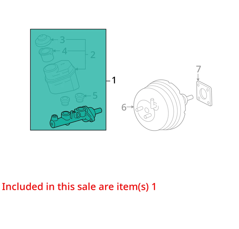 2005 Toyota Avalon cilindro mestre de freio fabricante de equipamento original 137K milhas - LKQ326905614 - Imagem 4 de 4