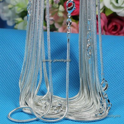 Sterling Silver Snake Chain Necklace 1.5mm (Gauge 040). Available In 6 - Foto 14