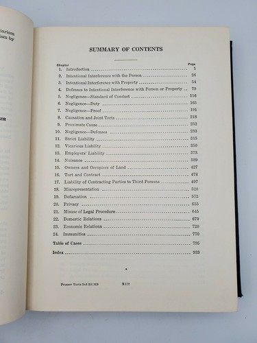 Handbook Of The Law Of Torts By William L. Prosser (2nd Edition) ~ 1955 Hornbook - Photo 7 sur 12