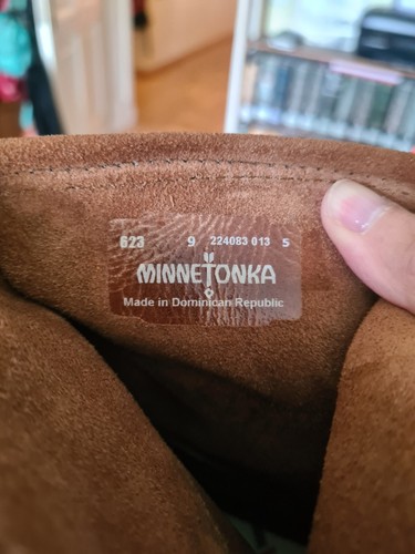 Minnetonka hohe Mokassins mit Fransen und Nieten in braun Gr.9= Gr.40 - Bild 6 von 6