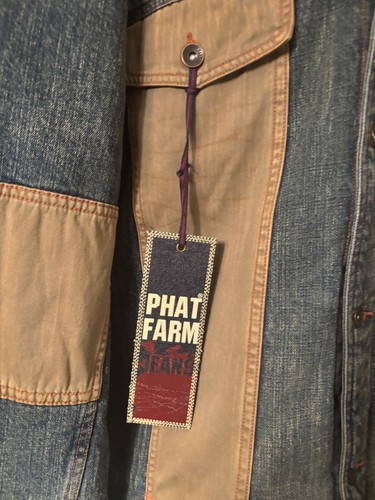 Phat Farm Denim Patches Jacket XXL NEW WITH TAG phat Farm 92 Jeans - Picture 5 of 6