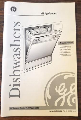 Manual For Ge Dishwasher