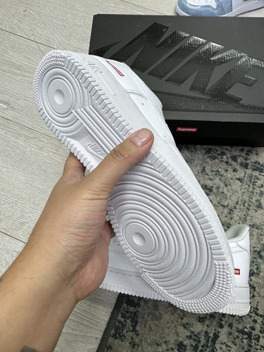 SUPREME x Air Force 1 | bianco/rosso | taglia UK5,5 UK7,5 UK8,5 UK11 | AF1 - Foto 10 di 13