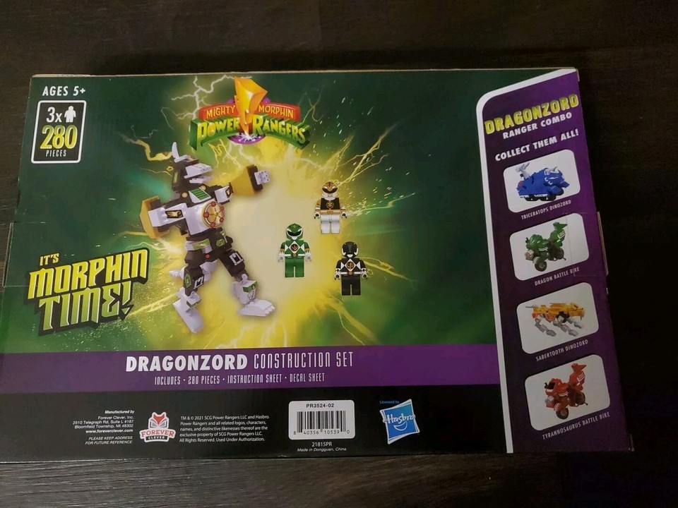 NEW Dragonzord Mighty Morphin Power Rangers Construction Set 280 pieces ...