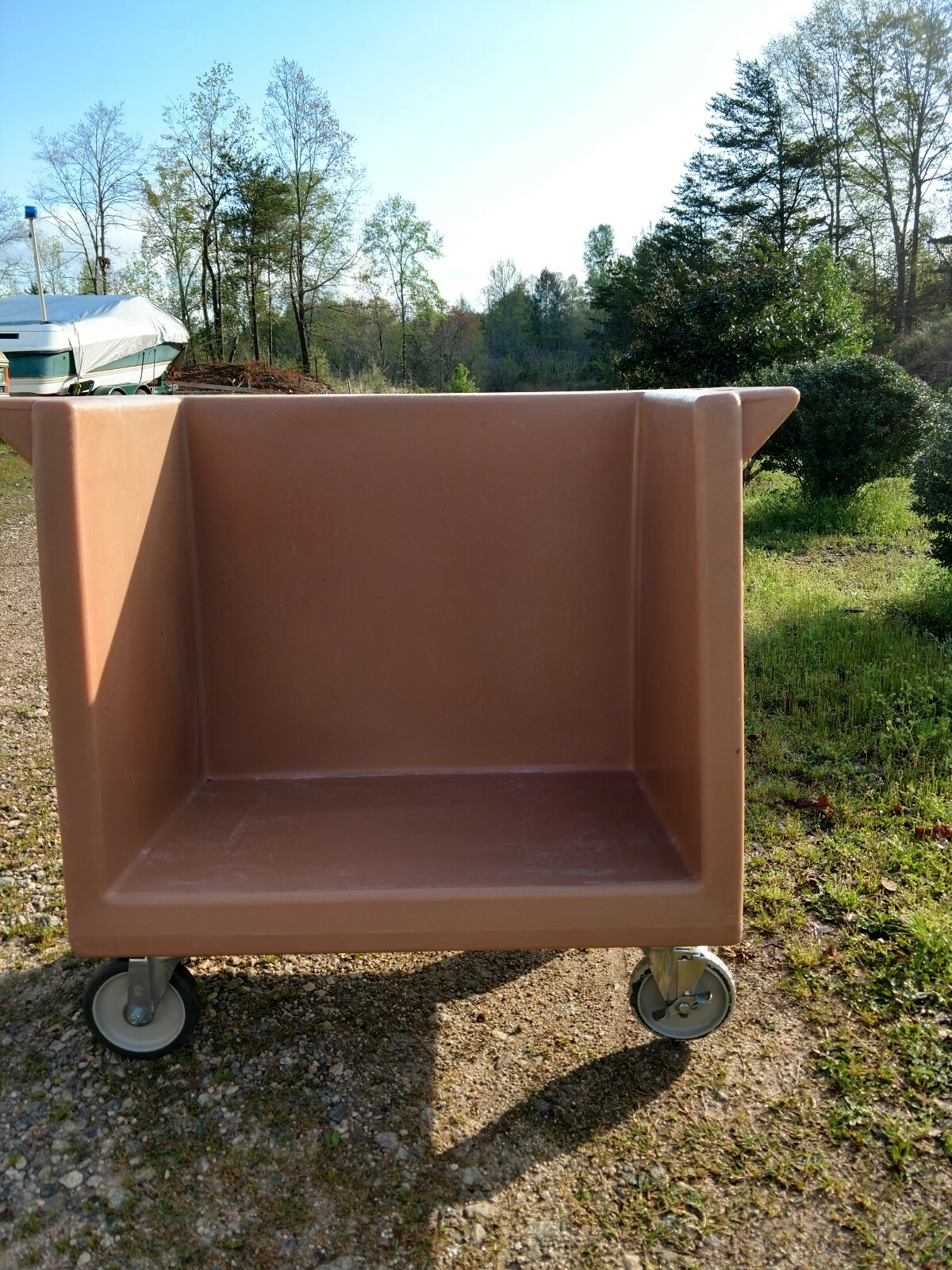 2 Restaurant Tray/Dish Carts  38" x 22" x 34" Coffee Color