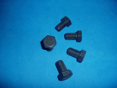 LOT OF FIVE GRADE 8 HEX HEAD CAP SCREW 3/8-24 x 5/8'' BLACK OXIDE HARDENED BOLT